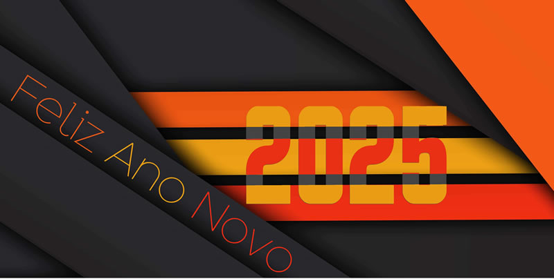 Cartão moderno e elegante do ano novo feliz 2024 